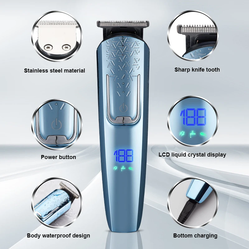 Household 5 In 1 Multifunction Rechargeable Nose Hair Trimmer Hair Clippers With Base
