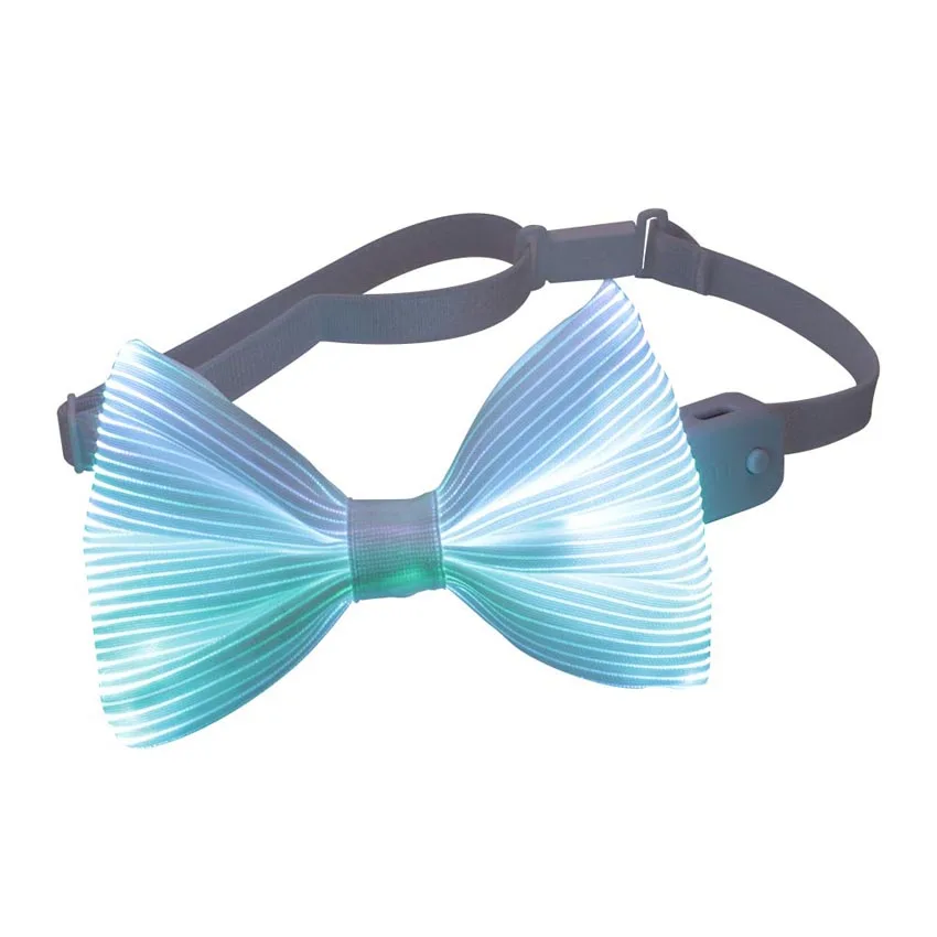 2024 New Product Rechargeable Led Fiber Optic Bow Ties For Decoration