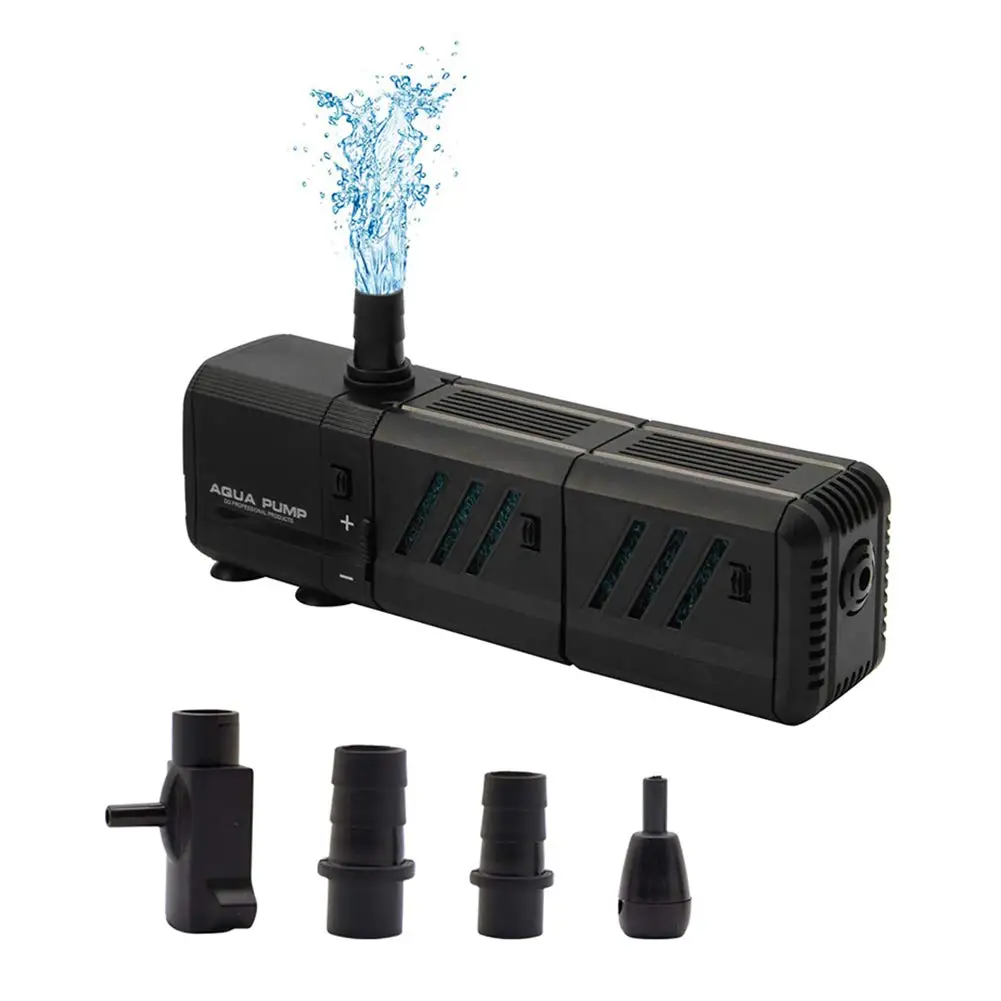 Submersible Water Pump (6-15W) with Filters and Water Nozzles  for Aquarium Fish Tank Pond Fountain