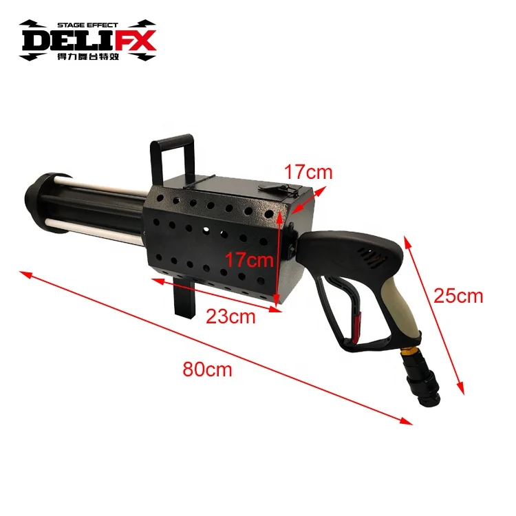 Powerful CO2 gas driven handheld portable Confetti storm machine 6-8 meters spray hight LED color paper gun confetti blower