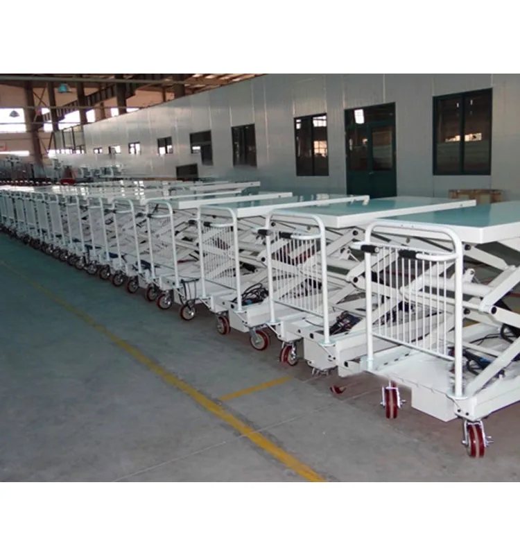 mingfeng warehouse industrial power trolley cart full automatic lift flatbed utility cart