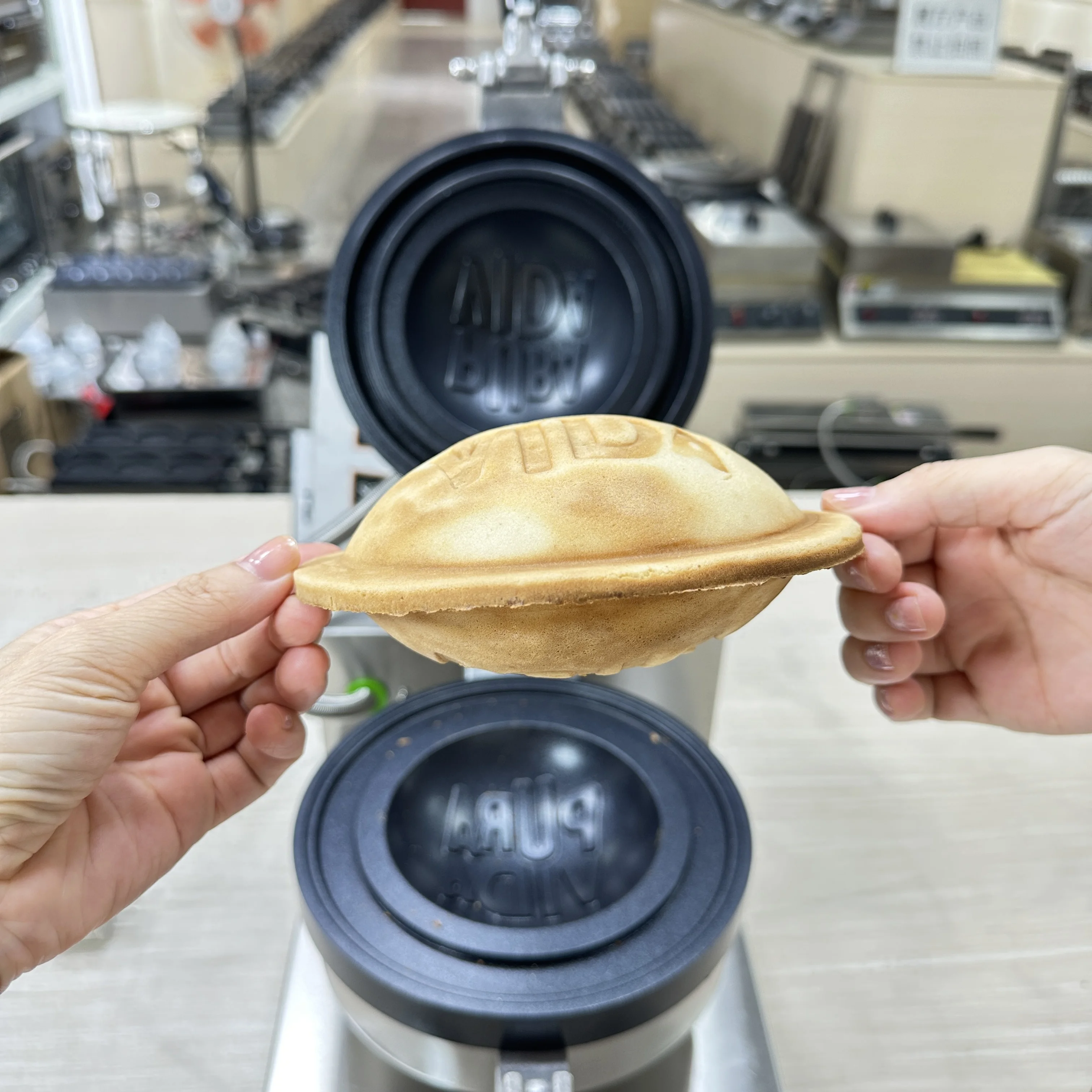 ufo burger maker machines for small business with personalized stamp customized super big mold logo pattern burger machine