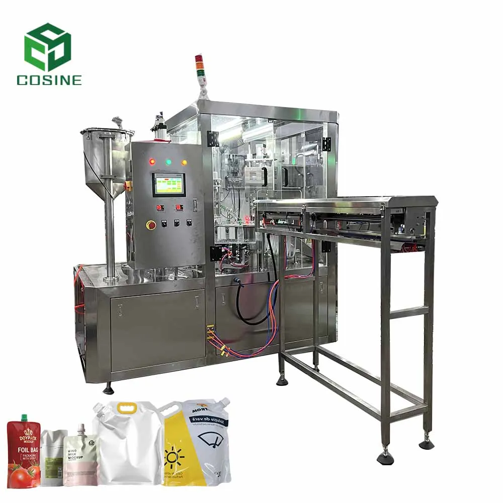 4 head spout pouch filling machine spout stand doypack pouch filling packing machine