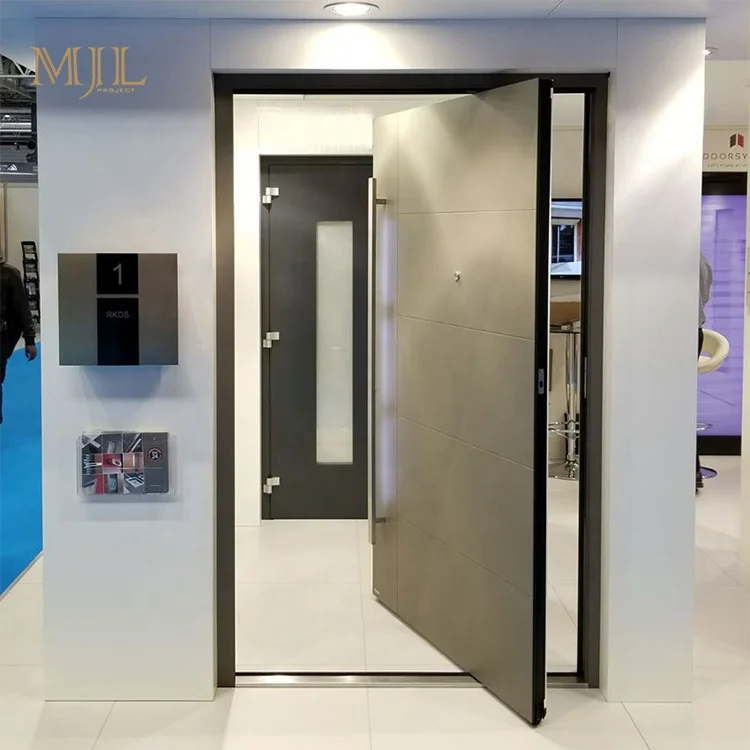 Italian aluminium design entrance door residential quality fireproofing hinge pivot door