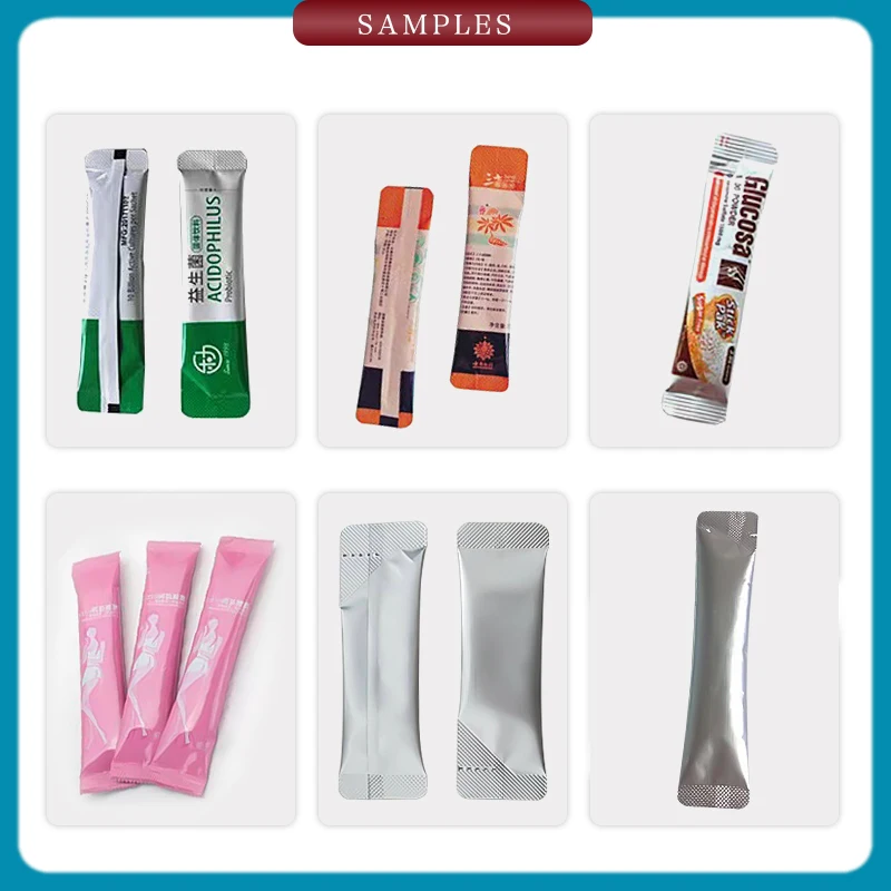 Upper Automatic Two Head Shape Bag Small Scale Granular Powder Sachet Custard Powder Round Corner Coffee Pack Fill Machine