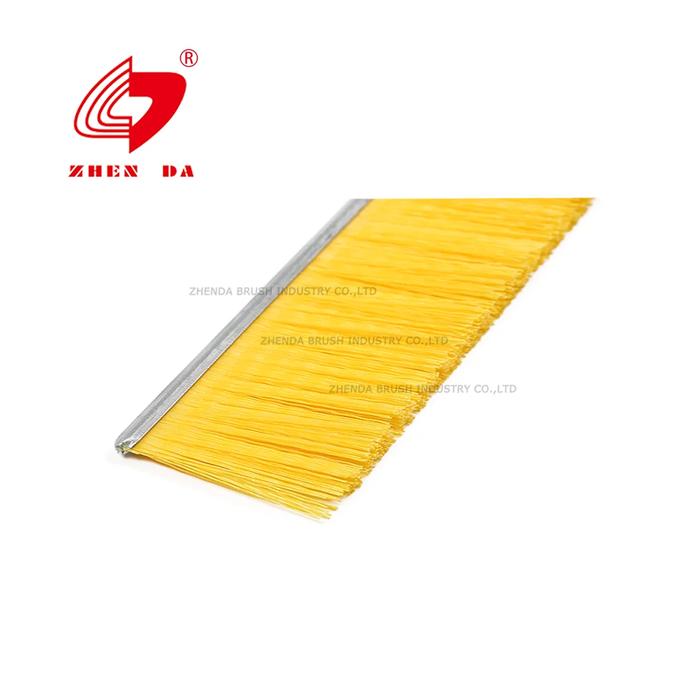 Dustproof Hollow Metal Doors Premium Aluminum Brush Door Sweep Brush Strip