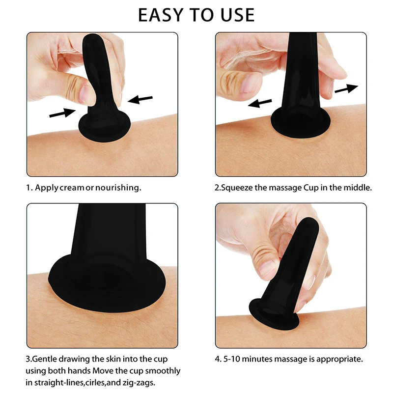 
Home Use Face Cupping Set Facial Set with Silicone Brush Anti-Aging Face Lift Cupping Massage 