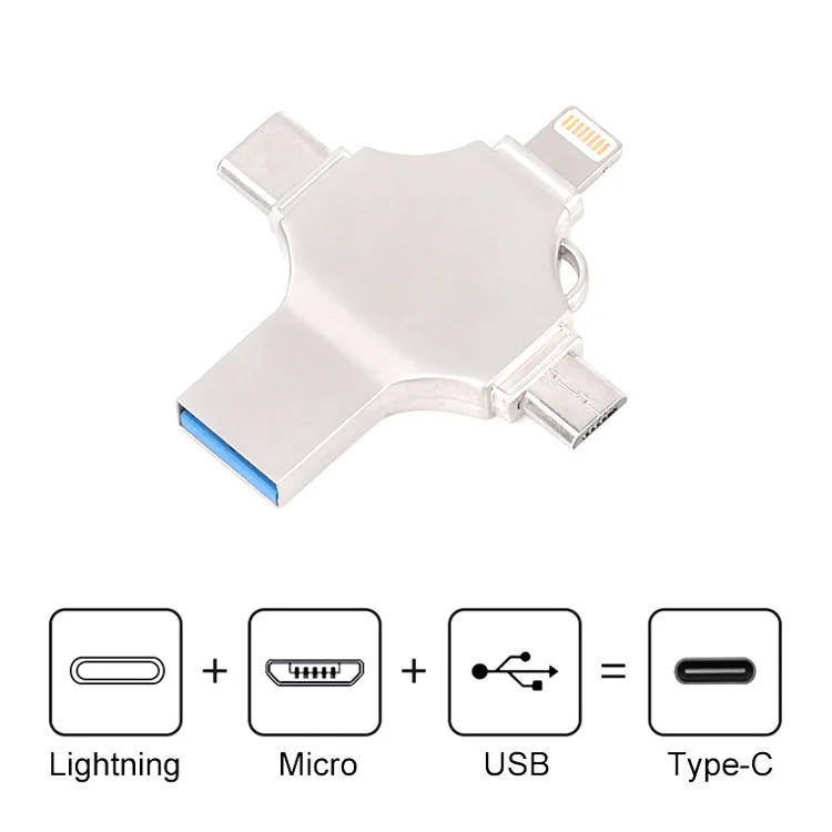  Лидер продаж Amazon 4 в 1 OTG Usb флеш-накопитель 3 0 Usb-накопитель для Mi Android apple smart mobile и
