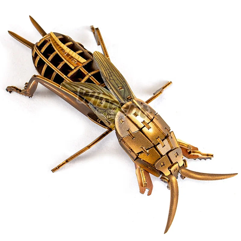 Gryllotalpidae insect models puzzle Creative DIY Wooden Puzzle Kit for Kids - Educational Toy