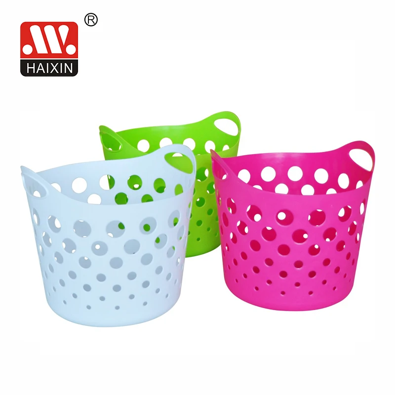 Bathroom washing toy vanity clutter organization dirty clothes storage boxes Hanging  Double Handle soft plastic Laundry Baskets