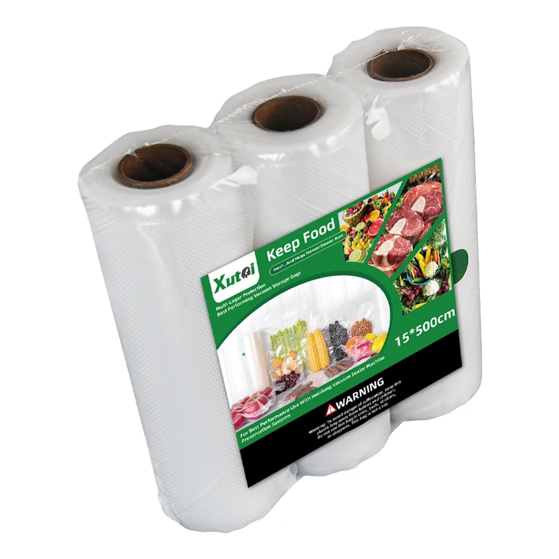 Термогерметичный прозрачный пластиковый плоский пищевой вакуумный пакет с принтом на заказ для Упаковки Свежего Мяса