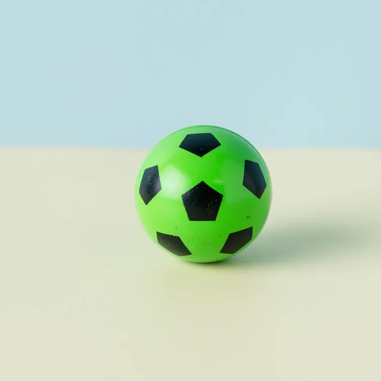 Novelty promotion gift multi-colored rubber 45mm soccer custom print bouncy balls