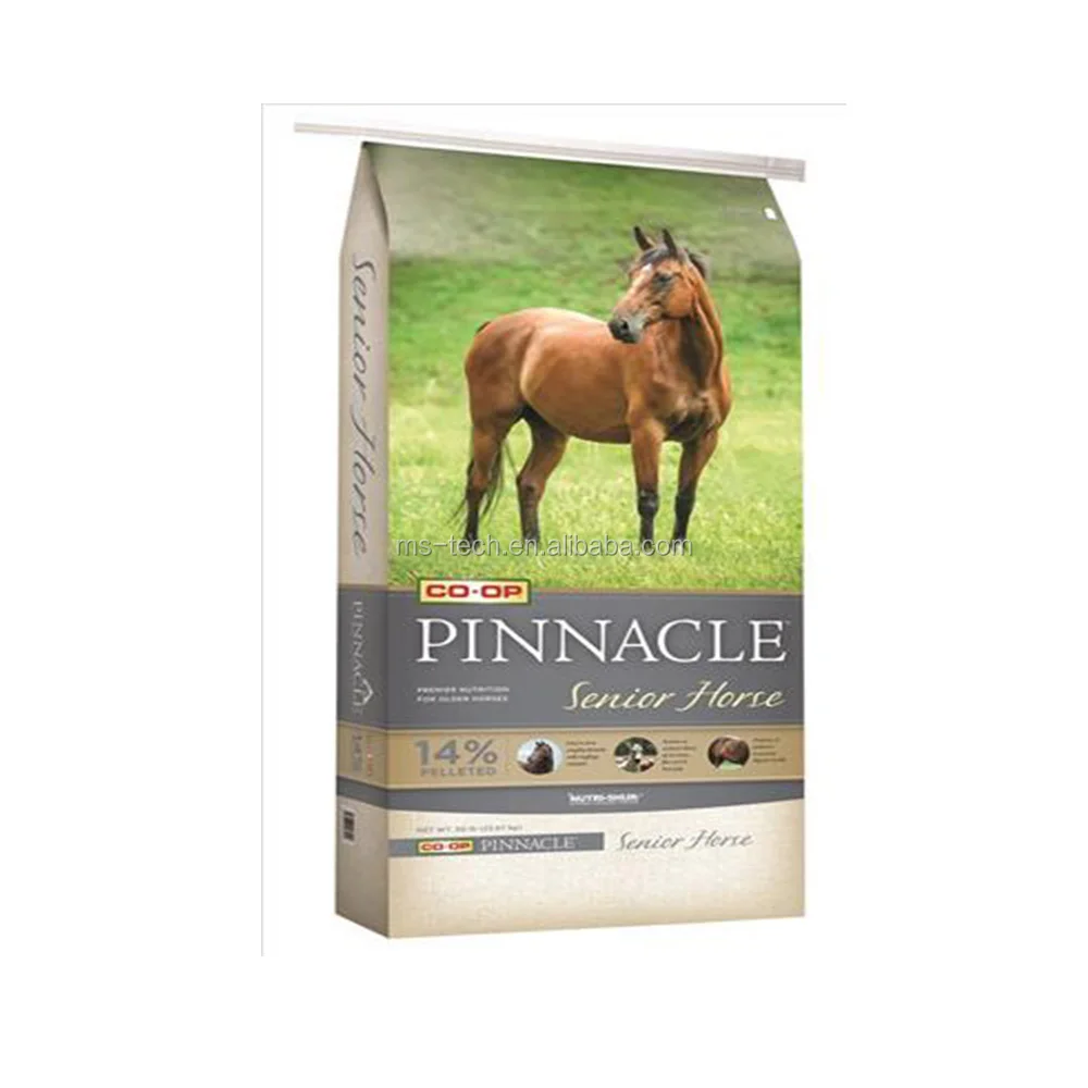 
Premium OEM Factory laminated polypropylene woven empty raffia horse animal feed bag 