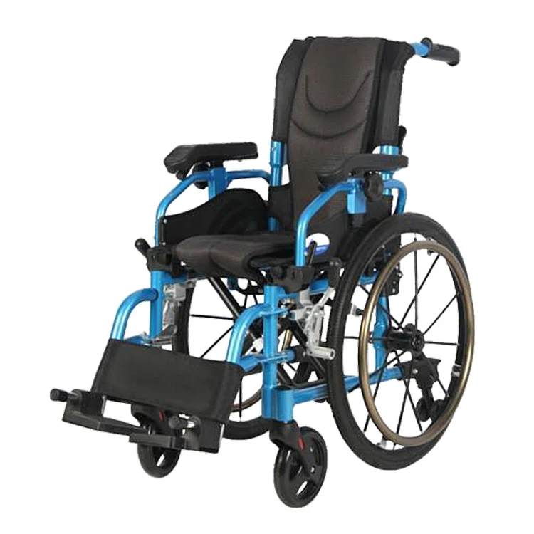 Hot Selling Aluminum manual invalid wheelchair wholesale portable manual pediatric wheelchair for lightweight