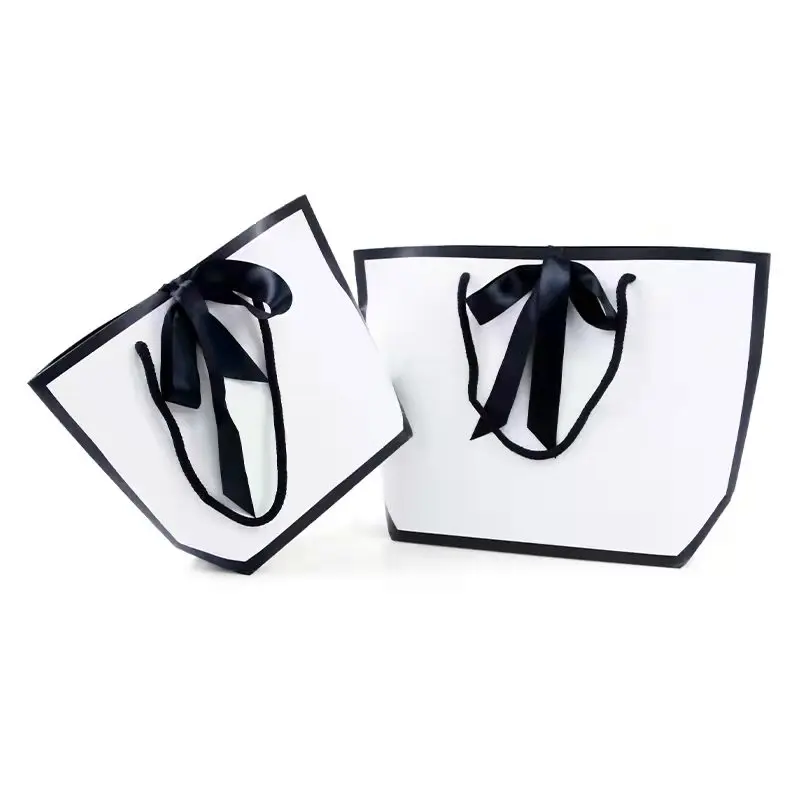 Hanhong multi-color can be customized luxury cardboard jewelry packaging bag, kraft paper gift bag