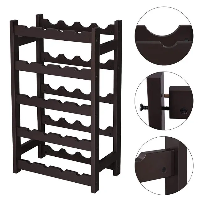 2020 new Amazon hot sale convenient bottle hanging wine glass storage rack On the ground