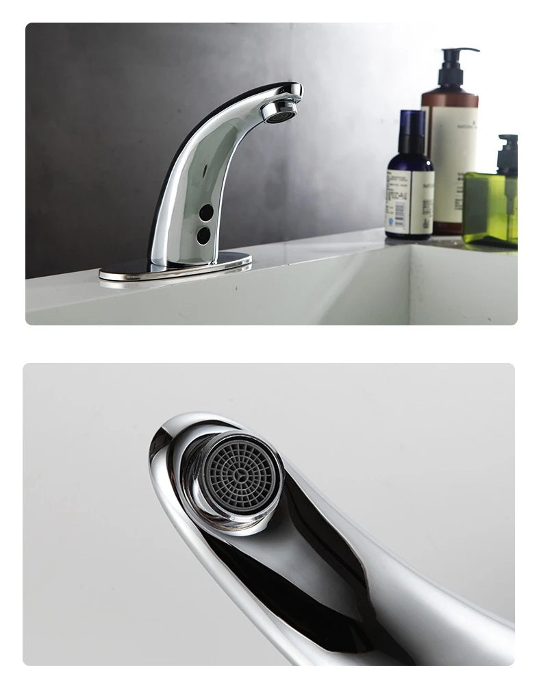 Bathroom Cold And Hot Sensor Tap Automatic Sensor Faucet Touchless Electronic Water Tap Hand Free Cold Hot Mixer
