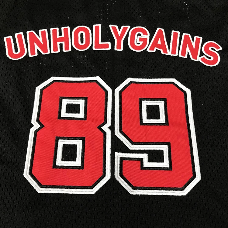 Custom Team Basketball Jersey Sublimation Mesh Fabric Embroidery Logo Name Basketball Shirts