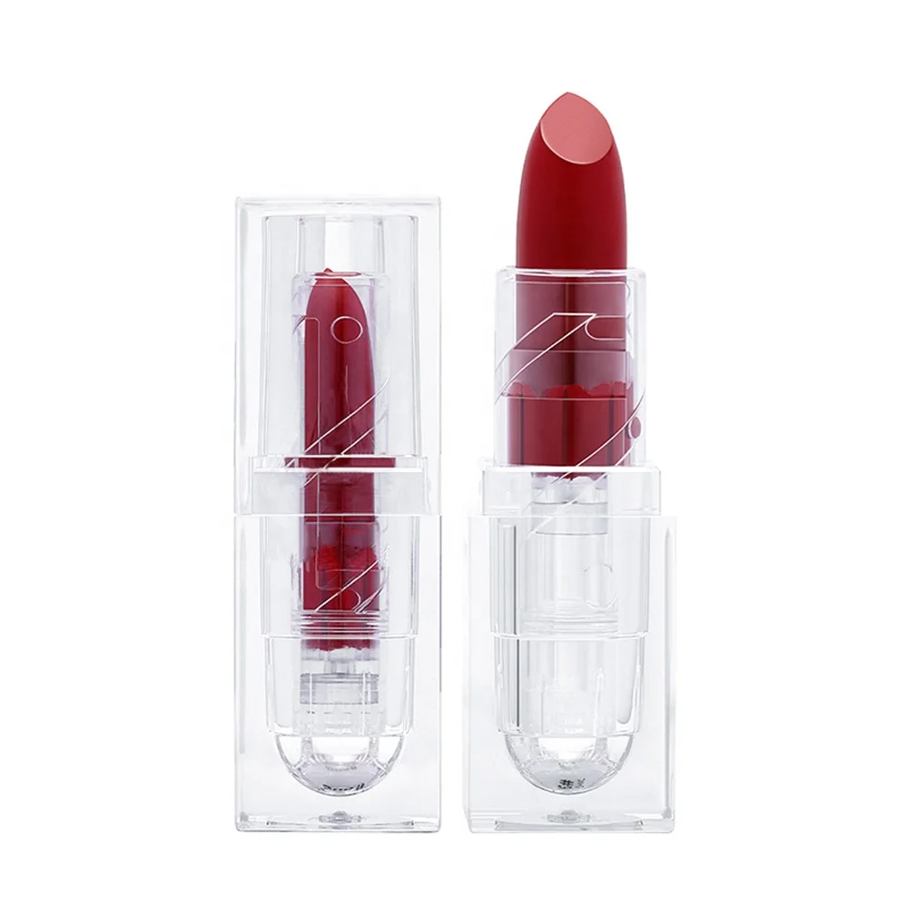 Matte Lipstick Private Label Acrylic Transparent Lipstick Makeup Long Lasting Lipstick