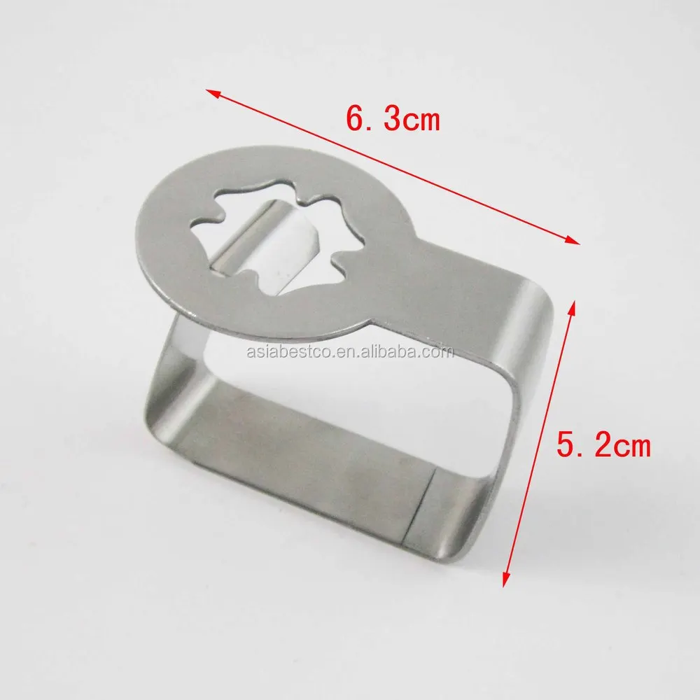 OEM Design Flower Shape Stainless Steel Tablecloth Weight Clip
