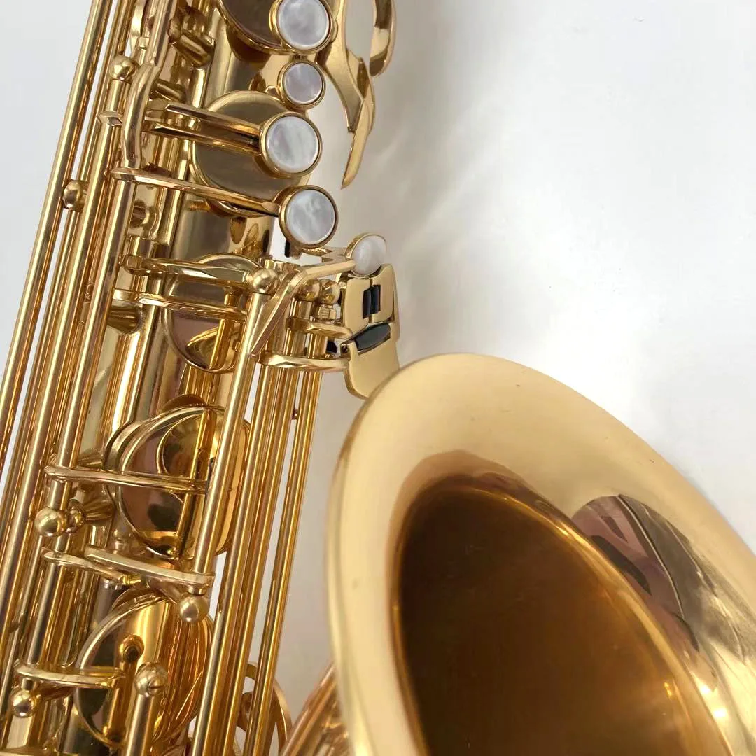 Professional saxophone manufacture production gold lacquer 802 tenor saxophone
