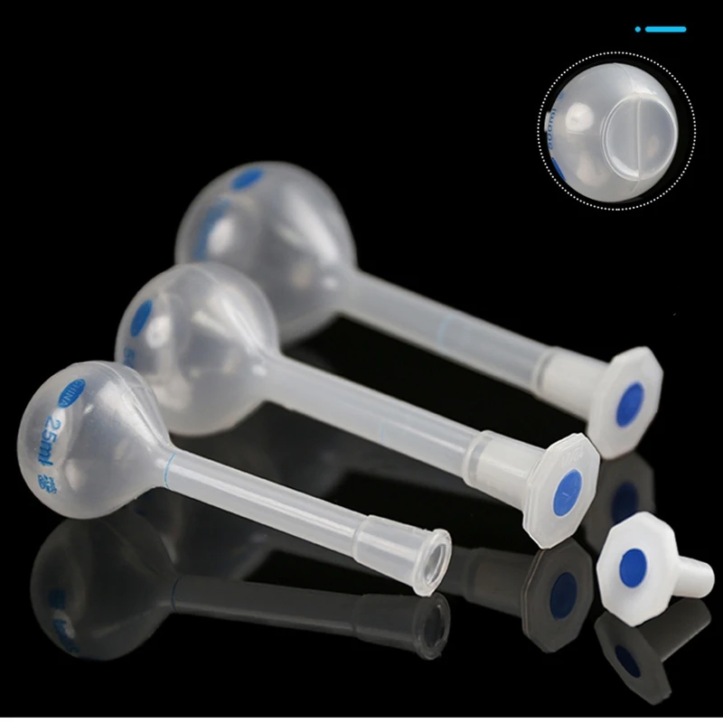 500ml Graduated Labrotary Clear White Plastic Liquid Volumetric Flask with Glass Stopper