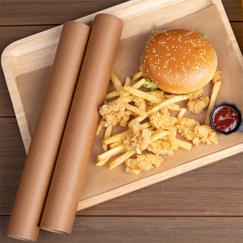 38 X 50 m  Brown Silicone Parchment Baking Paper Roll