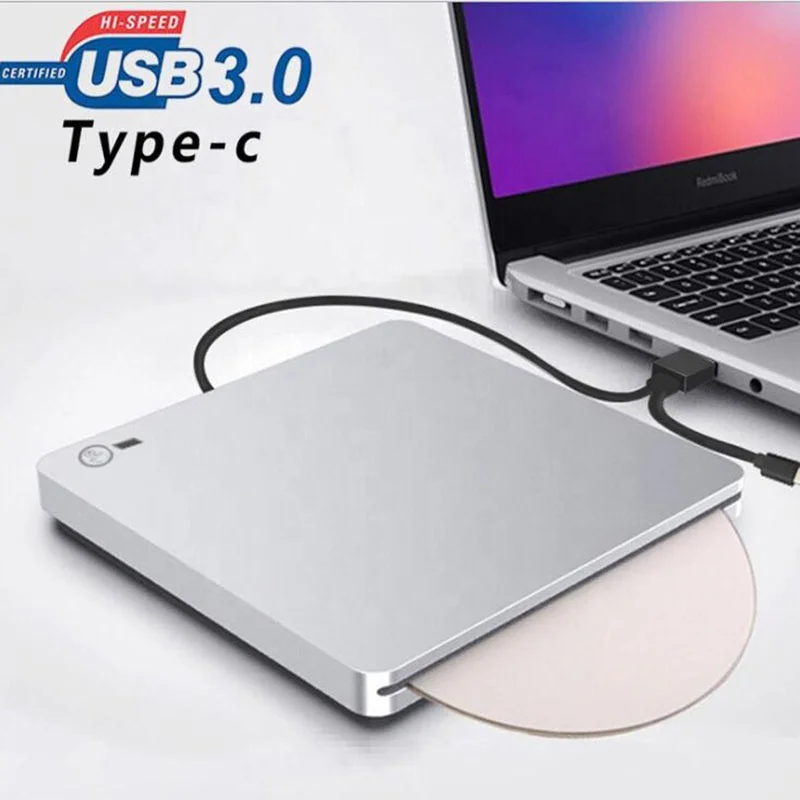  External DVD CD Drive USB C Superdrive DVD/CD +/-RW ROM Player Burner Writer dvd duplication external