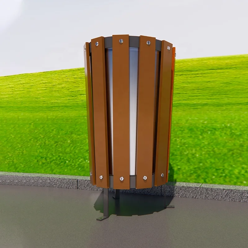 Outdoor storage garbage Public Park Garden bin waste container Outdoor Street Metal Waste Bin Container