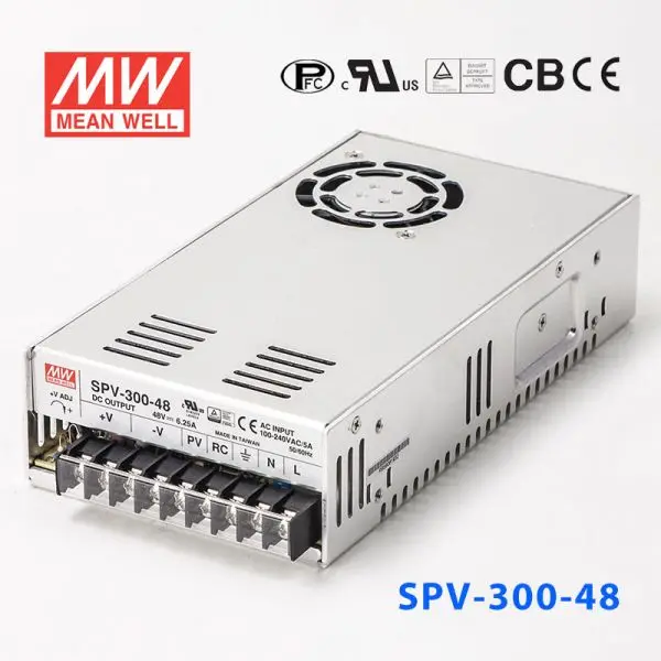 SPV-300-48 MEAN WELL 300W Adjustable output voltage Single Switching Model Power Supply