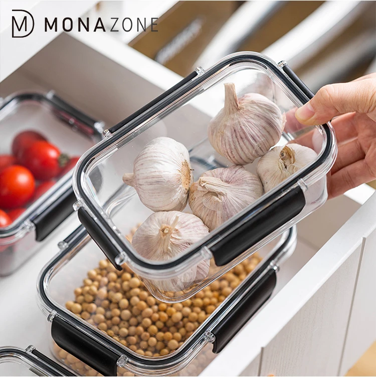 
MONAZONE Food-grade Refrigerator Storage Box Portable Lunch Box Fruit Frozen Sealed Box 
