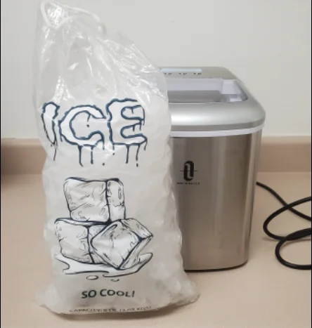 Plastic Ice Bags 8lb 10lb 50bags 11 x 19 Inch with Twist Tie Drawstring Closure Durable Ice-bag Storage Freezer Bag