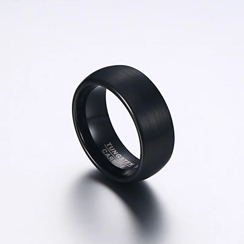 
Fashion black tungsten custom ring from men rings jewelry 