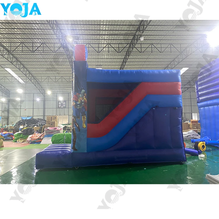 17FT superhero bounce house Backyard home used kids toys inflatable bounci water slide bounce house bouncing used jumping castle