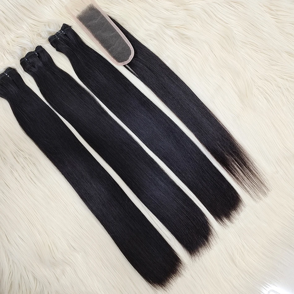 Super Double Drawn Vietnamese Bone Straight Hair Wholesale Straight 8-28 Inches Super Double Drawn Raw Vietnamese Hair