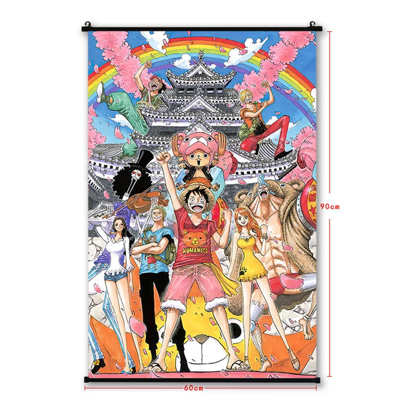 40 Styles animation peripheral hanging painting peripheral anime wall scroll Wallscroll Art Printed Luffy Pictures Anime figure