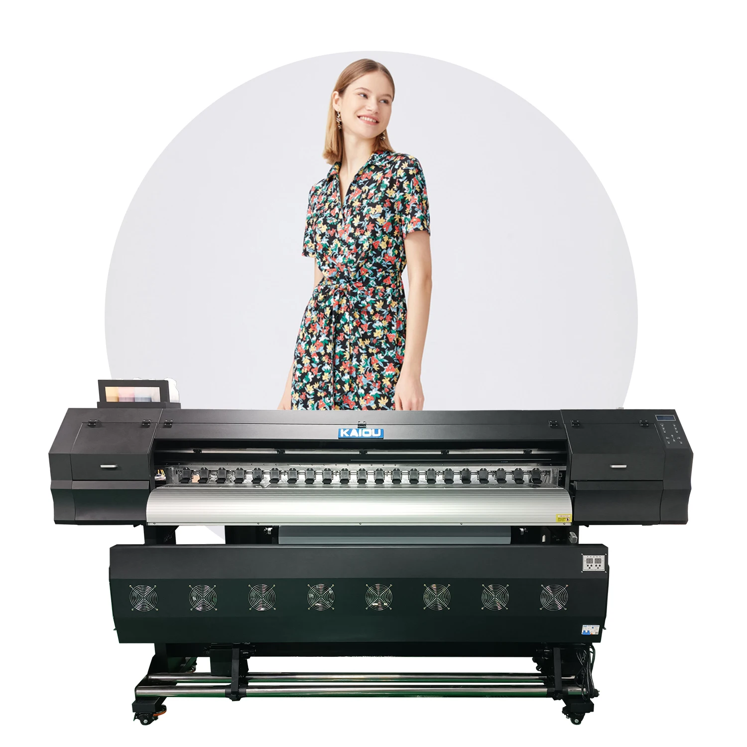 kaiou  1.8 sublimation digital printers with 2,4,6 i3200 print head printed on sublimation paper