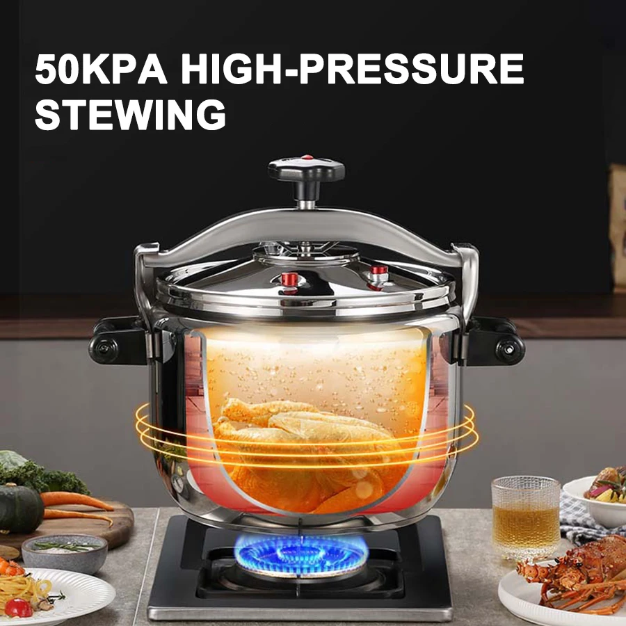 15L/25L/35L/45L Heavy Duty Stainless Steel Safety Valve Explosion-proof Pressure Cooker For Kitchen Restaurant