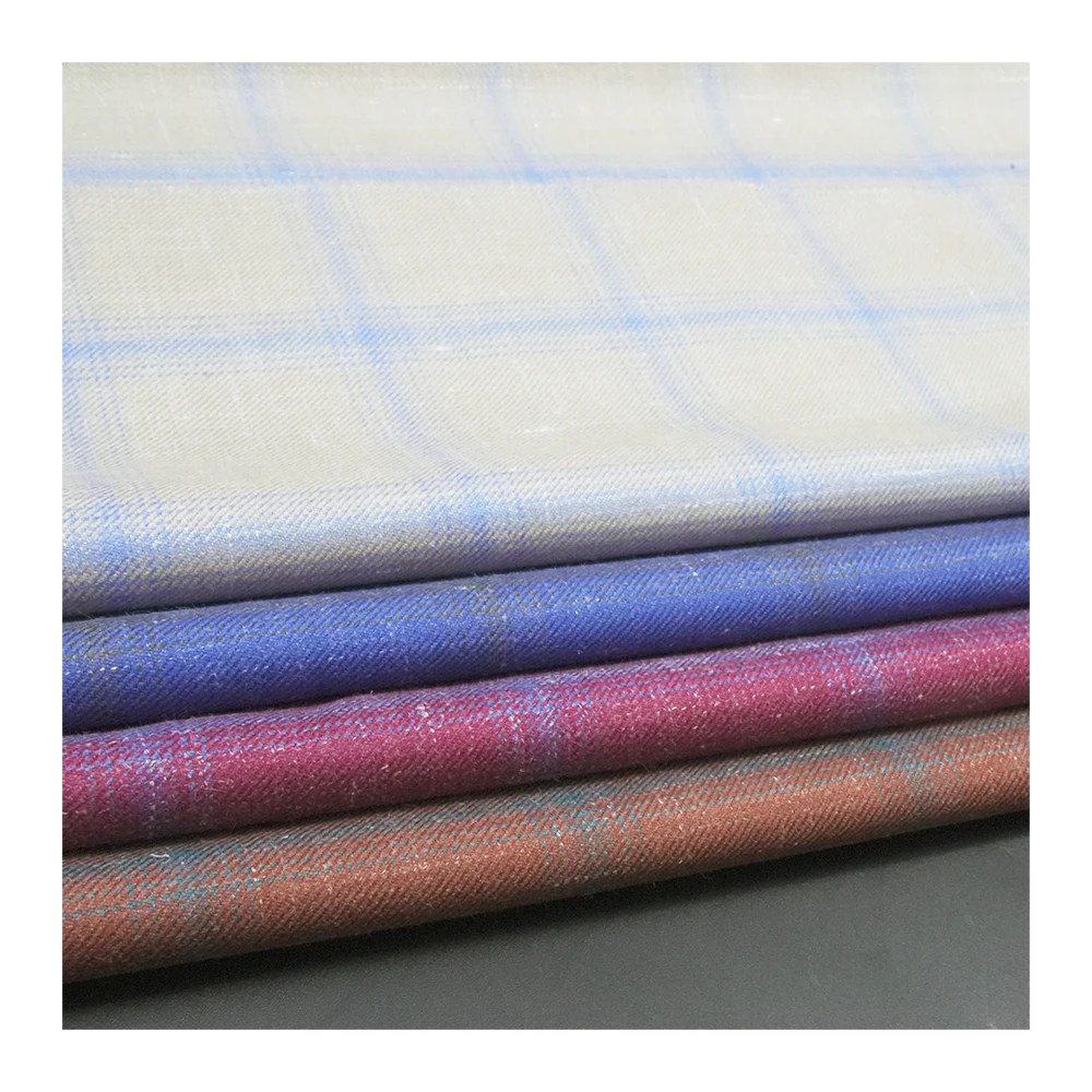 Elegance In Stock Worsted Merino Wool Italian Suiting Fabric Blend Fabric Linen Silk Wool Fabric For Men Suits