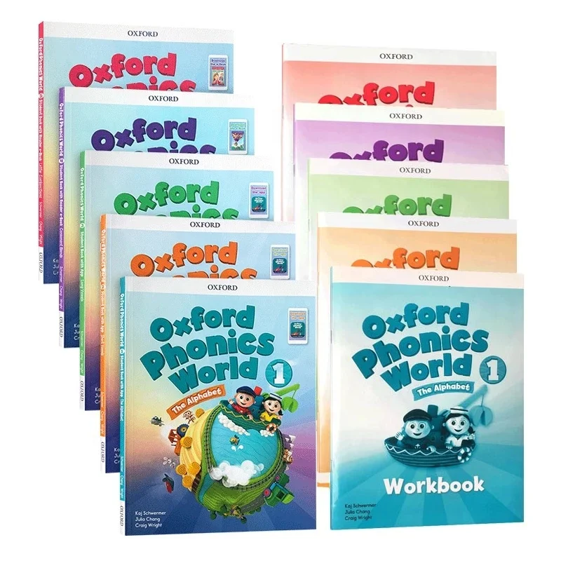 5 Книг Oxford Phonics World оригинальные детские книги для чтения на английском языке обучающие игрушки детей обучение