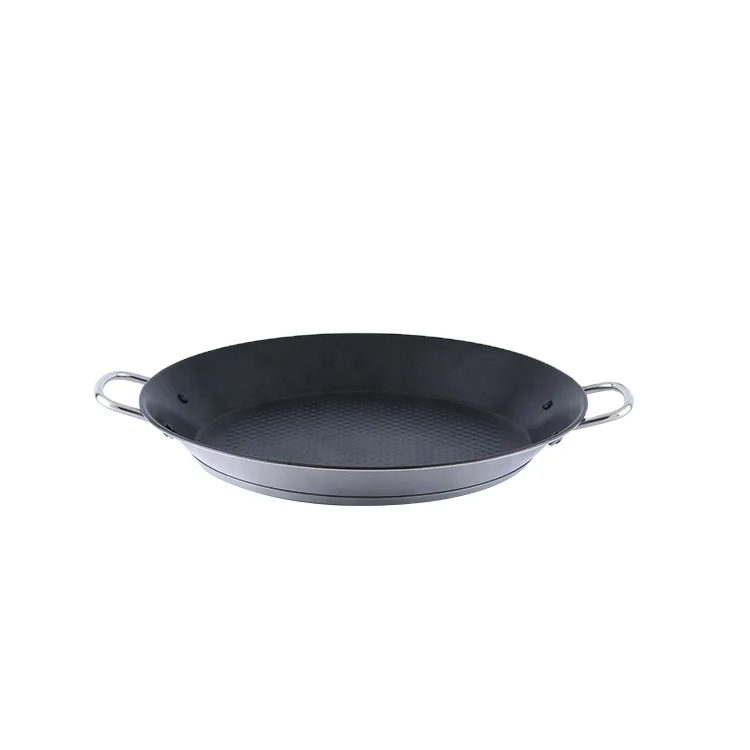 Антипригарная круглая кастрюля Paella из нержавеющей стали для газовой и индукционной плиты без крышки