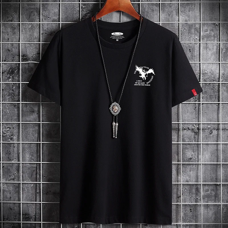 Black Tshirt Hip Hop Casual Summer Print T Shirt Clothes Popular Shirt Cotton Tees Amazing Short Sleeve for Men