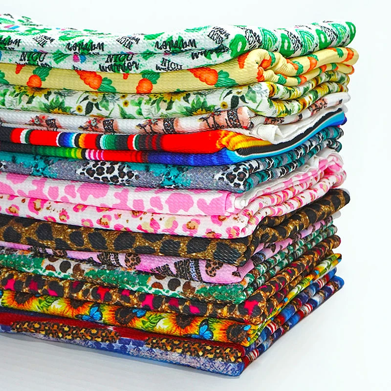 50*140cm custom bullet fabric Digital printing liverpool knitted 95% polyester 5% spandex fabric for bow by the yard