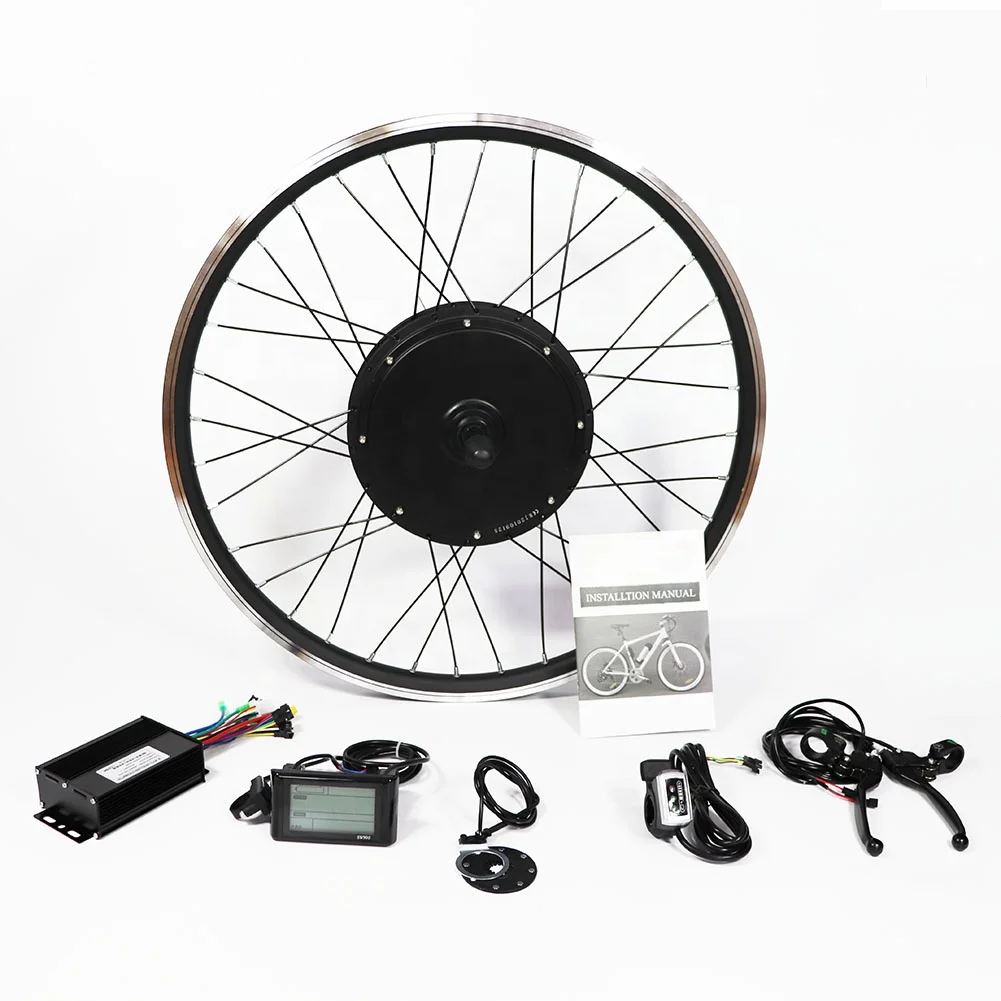 20inch hub motor gearless 48v1000w electric bicycle conversion kit china