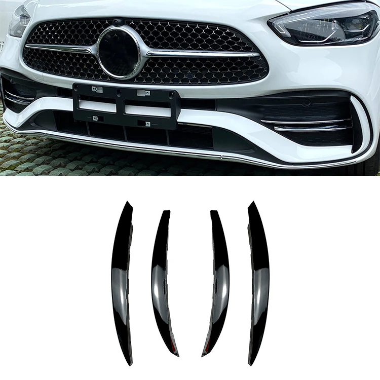 Car Accessories Plastic Material Front Grill Trim Light Eyebrows Cover For Mercedes Benz C Class W206 C200 C260 C300 2022+