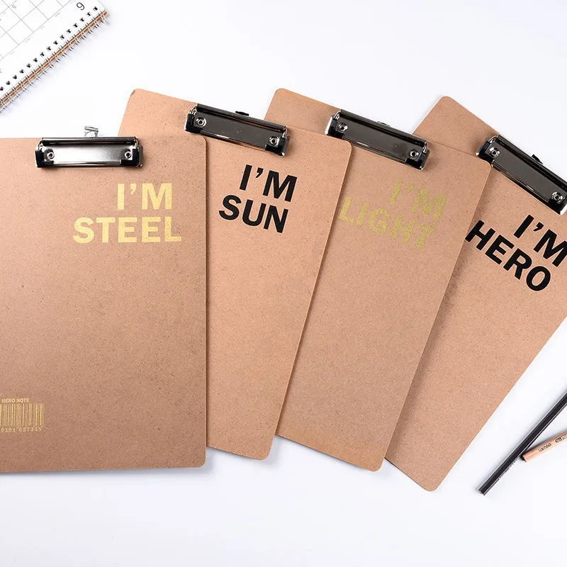 Hot Selling Custom Logo Printed A4 Size MDF Wooden Clipboard High Quality Storage Tool