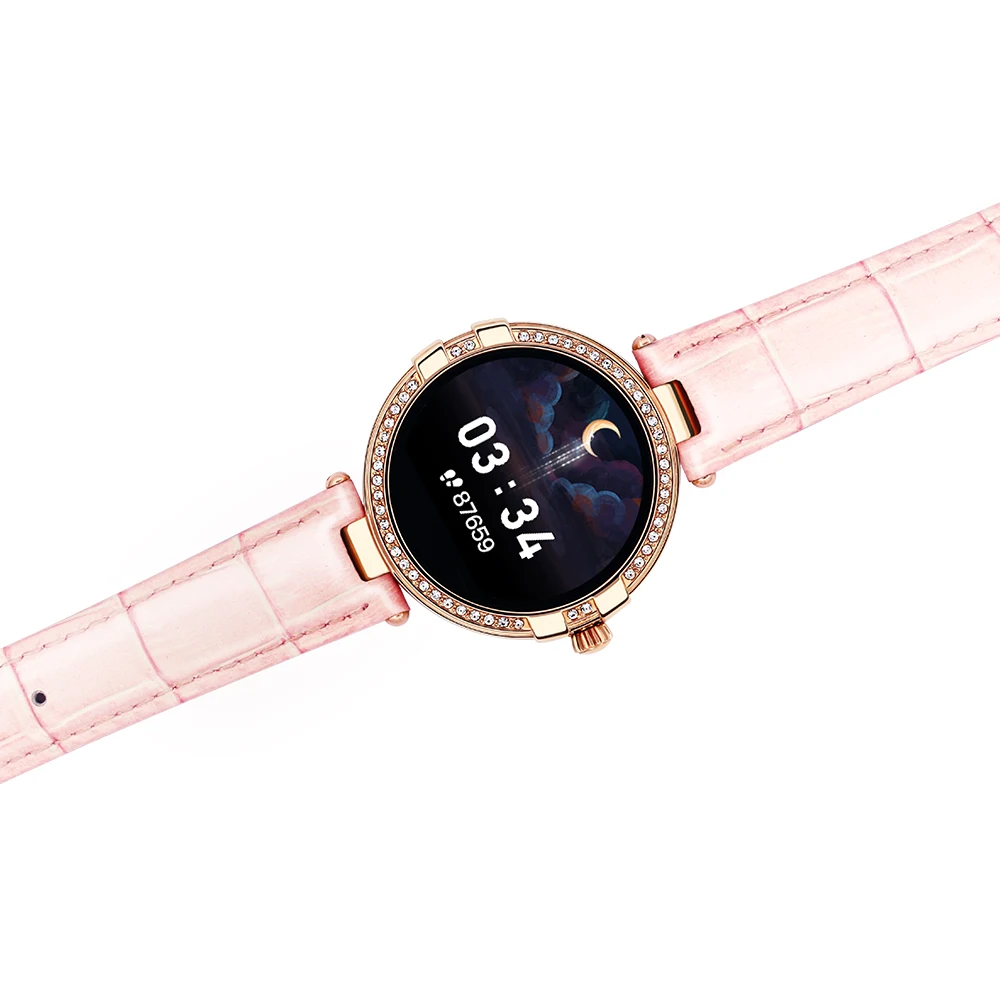 Top Selling Leather Strap R8 Waterproof Smart Watch Body Temperature Health Monitor Smart Watch For Ladies