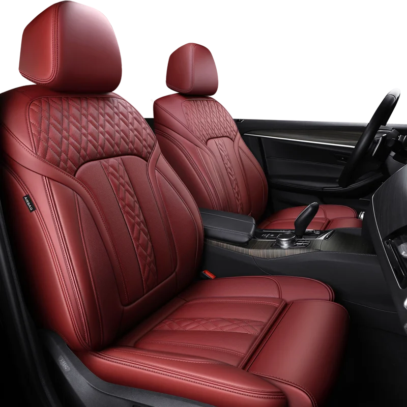 Custom Fit Car Accessories Seat Covers for 5 Seats Luxury Genuine Leather Middle Part Specific for Bmw 7 5 3 1 Series X5 X3 X1
