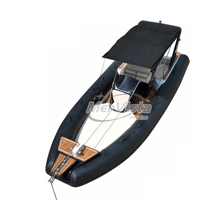 8.6m RIB Boat Hypalon rigid Luxury Super Yachts with outboard motor and T-top