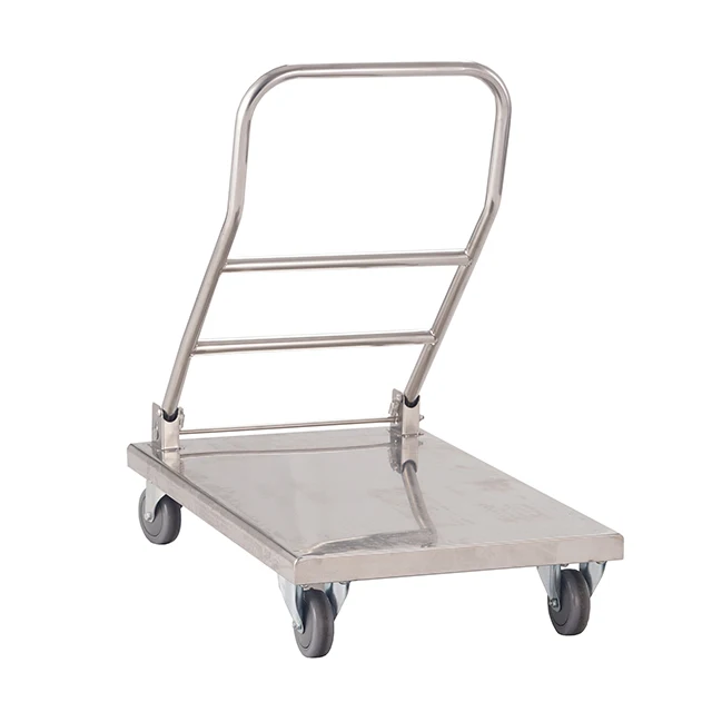 
Stainless Steel 350kg Fold Hand Heavy Duty Industrial Foldable Platform Truck Trolley 